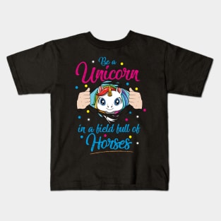 Cute Unicorn Funny Saying Pretty Rainbow Colors Fairytale Kids T-Shirt